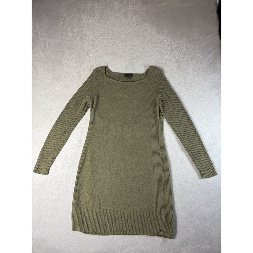 Barefoot Dreams CozyChic Longβ Sleeve Olive Green Sweater Dress Size Small